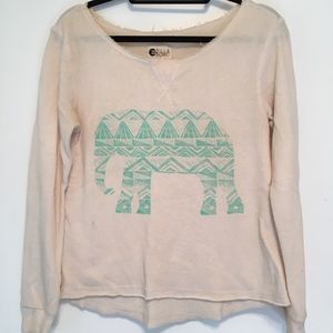 Billabong Teal Elephant Sweatshirt Size S